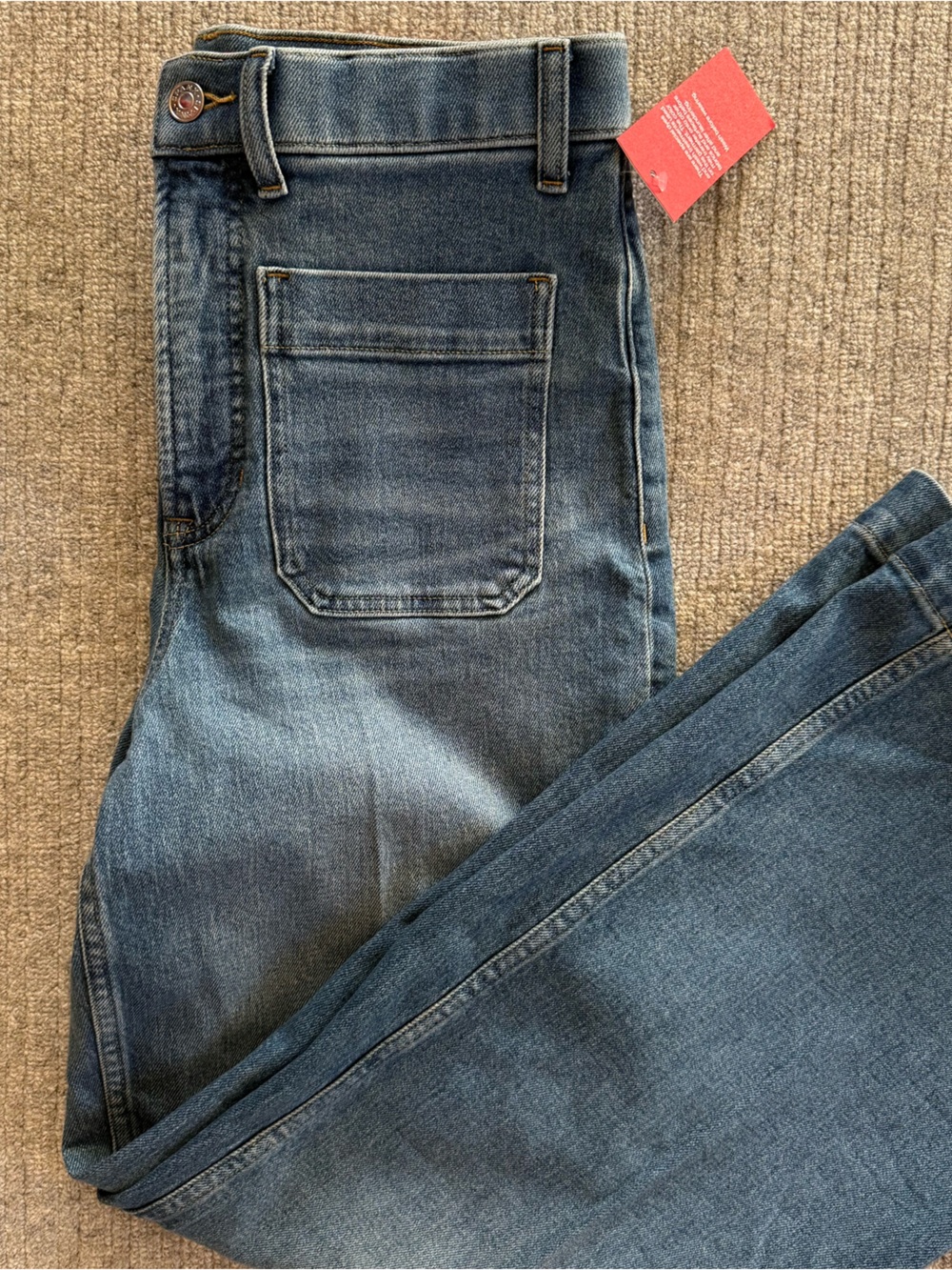 SPANX Cropped Wide-Leg Jeans in Medium Tall